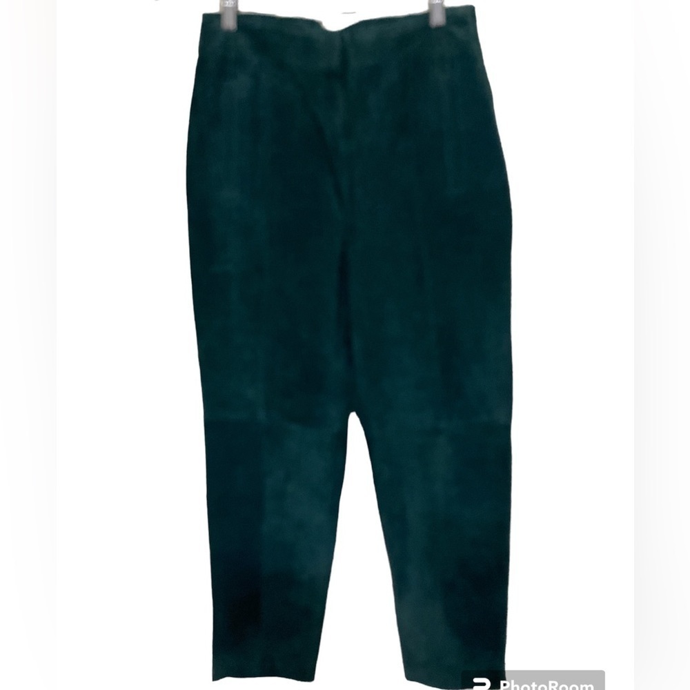 Vintage Wilson leather suede women pant women 10 casual festival goth Y2K green